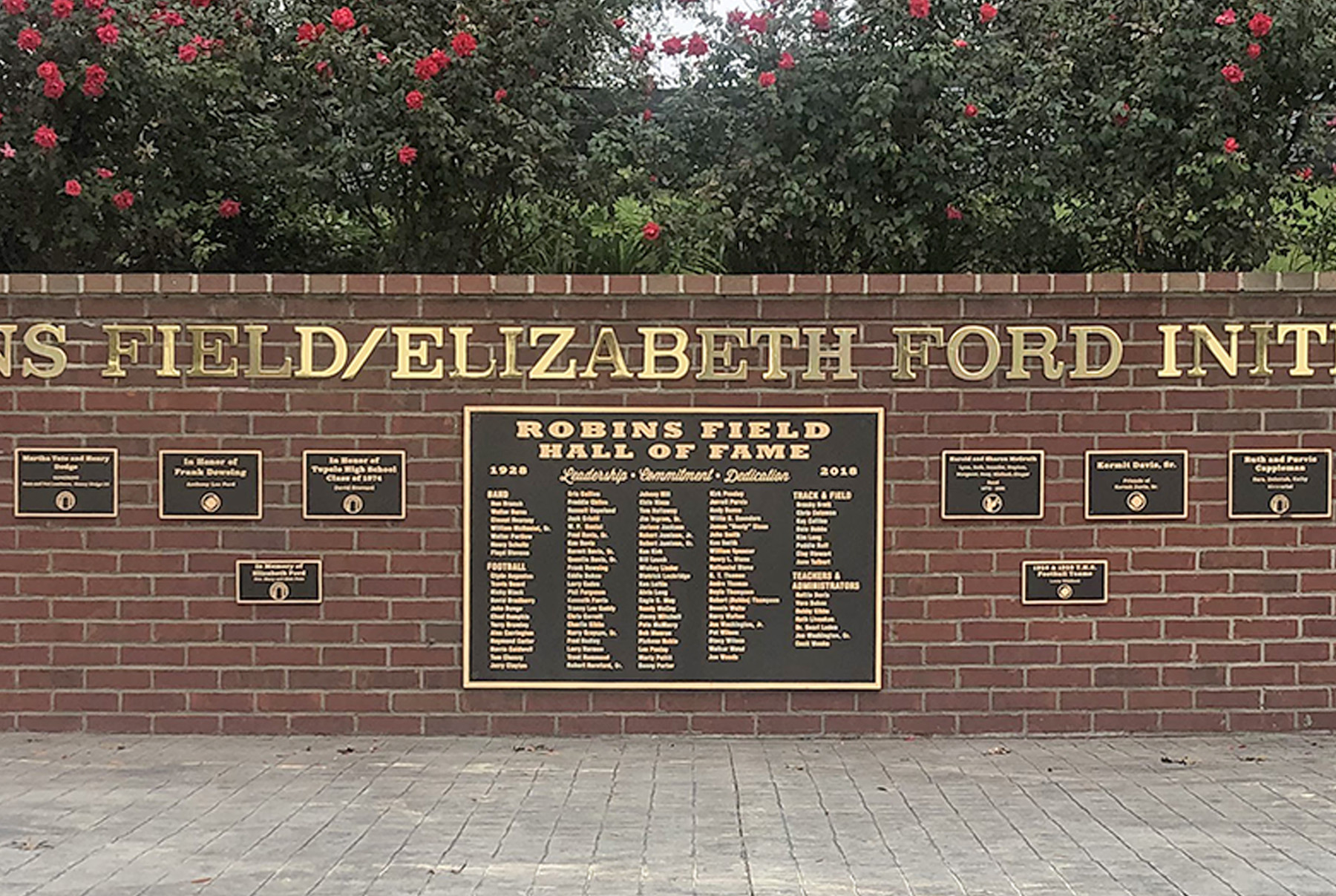 Robins Field/Elizabeth Ford Honor Wall